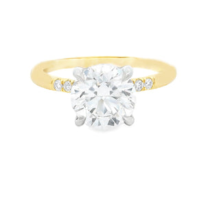2.00ct 14k Yellow Gold Round Cut Lab Grown Diamond Engagement Ring