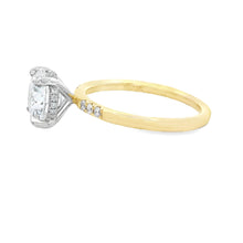 2.00ct 14k Yellow Gold Round Cut Lab Grown Diamond Engagement Ring