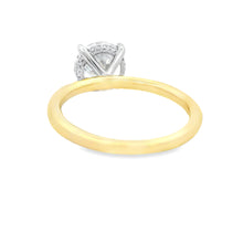2.00ct 14k Yellow Gold Round Cut Lab Grown Diamond Engagement Ring