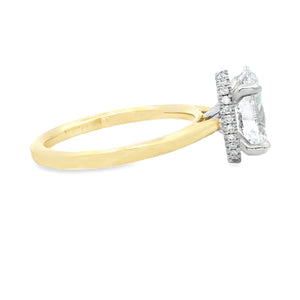 2.50ct 14k Yellow Gold Oval Cut Lab Grown Diamond Engagement Ring