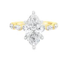 2.00ct 14k Yellow Gold Marquise Cut Lab Grown Diamond Engagement Ring