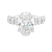 3.02ct Platinum Oval Cut Lab Grown Diamond Engagement Ring