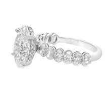 3.02ct Platinum Oval Cut Lab Grown Diamond Engagement Ring