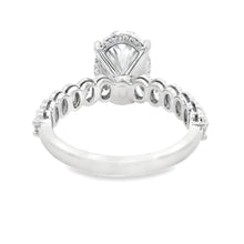 3.02ct Platinum Oval Cut Lab Grown Diamond Engagement Ring