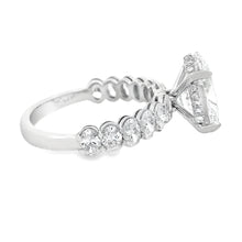 3.02ct Platinum Oval Cut Lab Grown Diamond Engagement Ring