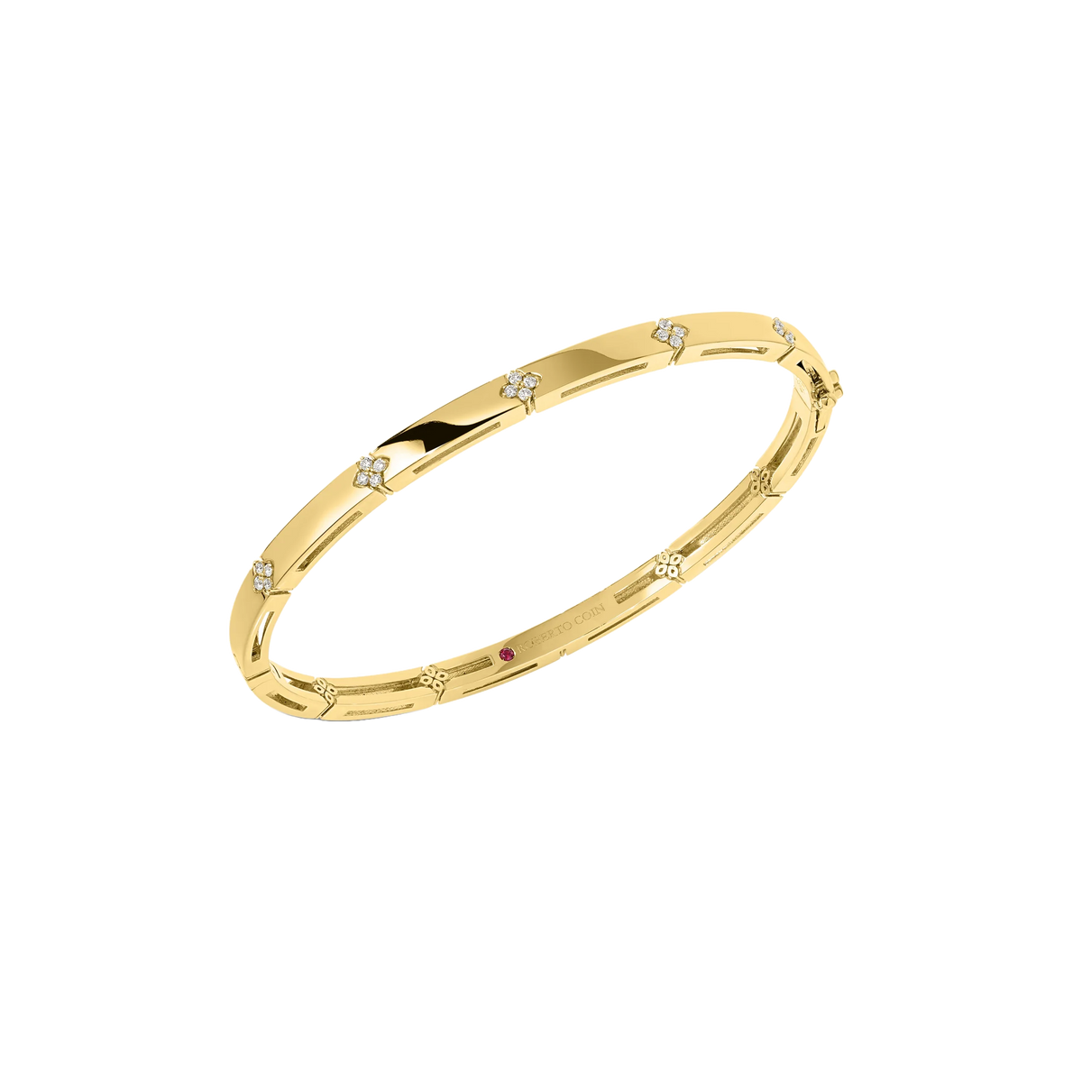 Roberto Coin 18K Yellow Gold Love In Verona Diamond Bangle