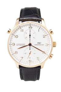 Pre-Owned gents IWC Portuguese Chronograph Rattrapante in 18K rose ...