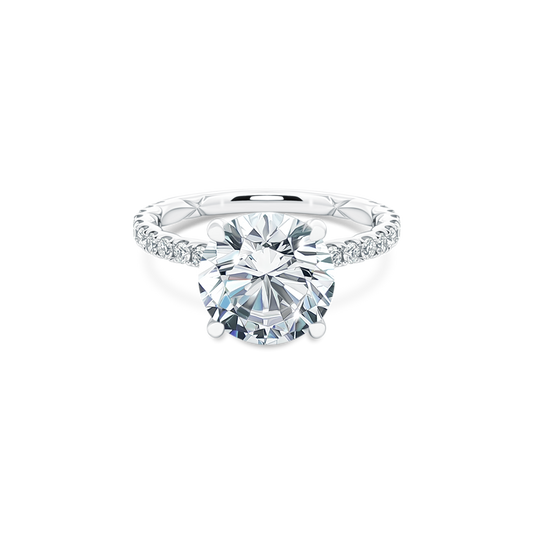 A. Jaffe Round Diamond Pave Engagement Ring — photo 1 of 3