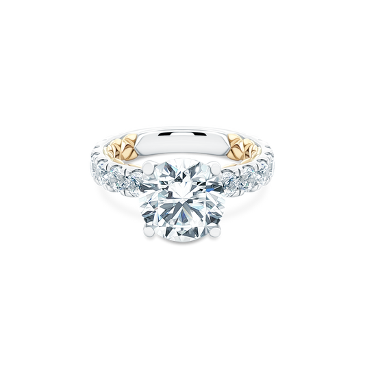 A. Jaffe Two Tone Round Diamond Engagement Ring — photo 1 of 3