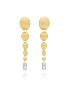 Elegant 18kt gold boules, hand-engraved with artisanal wisdom, chas...
