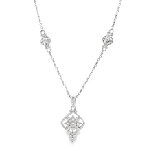 18k white gold pendant with round brilliant cut diamonds totaling a...