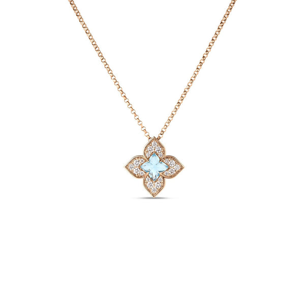 SMOKY BLUE rose coin necklace シルバー 40cm SMOKY BLUE rose coin necklace シルバー 40cm SMOKY BLUE rose
