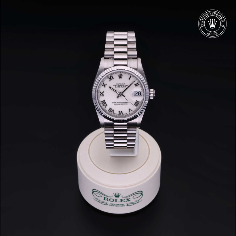 1991, 31mm, 18k White Gold


