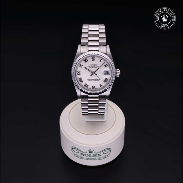 1991, 31mm, 18k White Gold



