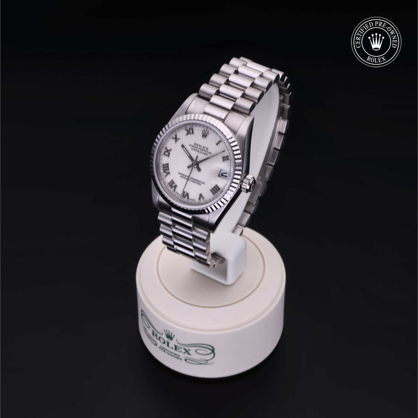 1991, 31mm, 18k White Gold



