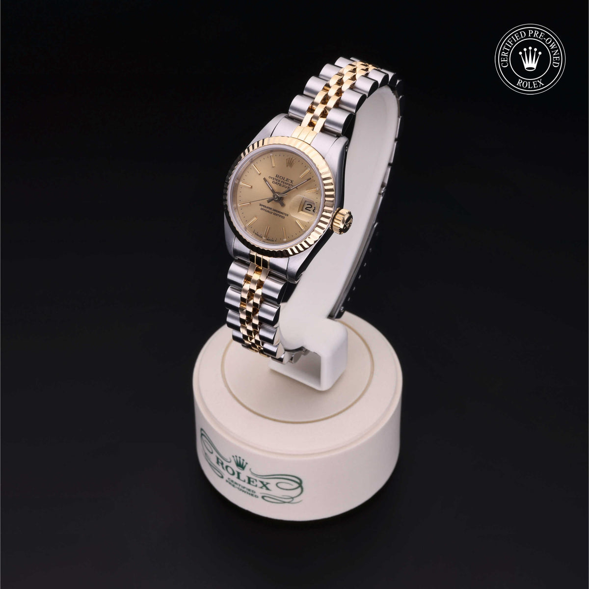Rolex Certified Pre-Owned Lady-Datejust 26 69173 in Oystersteel and yellow gold with champagne dial, image 9 of 41