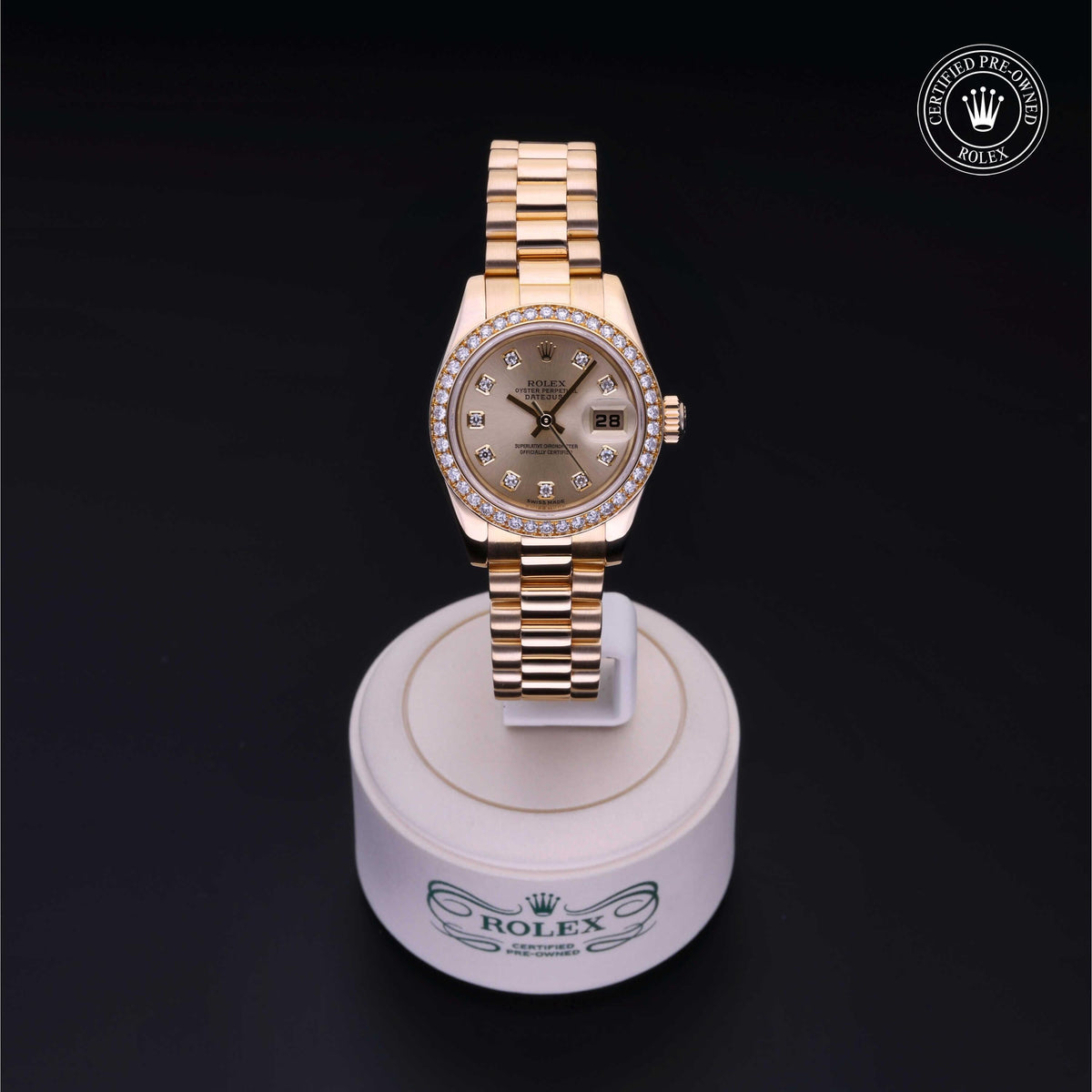 Rolex Certified Pre-Owned Lady-Datejust 26 M179138 in 18 ct yellow gold with champagne dial, image 6 of 41