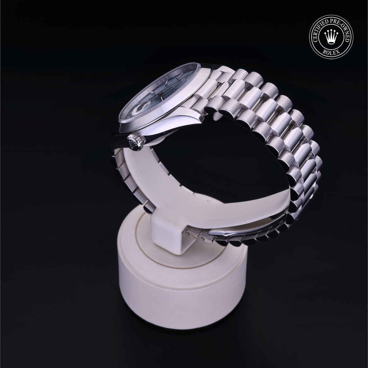 Rolex Certified Pre-Owned Day-Date 40 M228206 in 950 platinum, image 18 of 41 at H.L. Gross & Bro. Jewelers