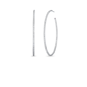 XXLarge Inside Outside Diamond Hoops. Diamonds total 1.97ct. 55mm o...