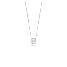 This necklace from Roberto Coin features a diamond initial on a 18