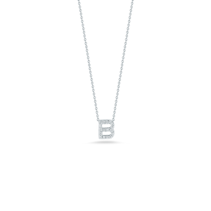 This necklace from Roberto Coin features a diamond initial on a 18