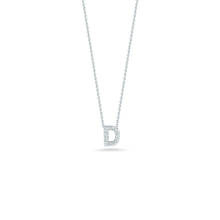 This necklace from Roberto Coin features a diamond initial on a 18