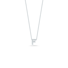 This necklace from Roberto Coin features a diamond initial on a 18