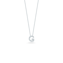 This necklace from Roberto Coin features a diamond initial on a 18