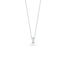 This necklace from Roberto Coin features a diamond initial on a 18