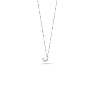 This necklace from Roberto Coin features a diamond initial on a 18