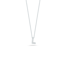 This necklace from Roberto Coin features a diamond initial on a 18