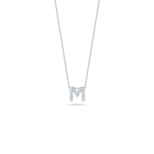 This necklace from Roberto Coin features a diamond initial on a 18