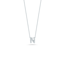 This necklace from Roberto Coin features a diamond initial on a 18