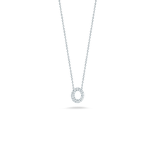 This necklace from Roberto Coin features a diamond initial on a 18