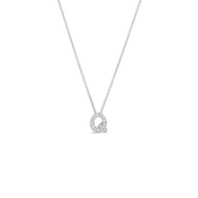 This necklace from Roberto Coin features a diamond initial on a 18