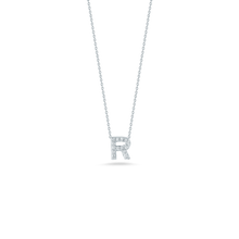 This necklace from Roberto Coin features a diamond initial on a 18