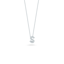 This necklace from Roberto Coin features a diamond initial on a 18