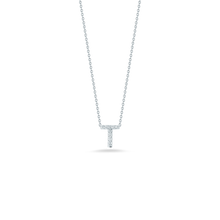 This necklace from Roberto Coin features a diamond initial on a 18