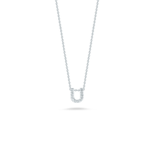 This necklace from Roberto Coin features a diamond initial on a 18