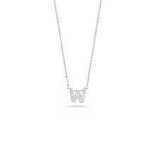 This necklace from Roberto Coin features a diamond initial on a 18