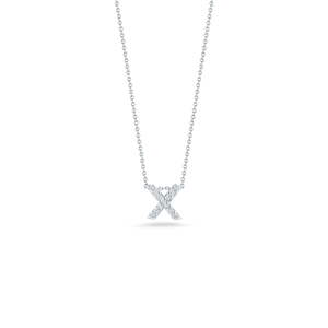 This necklace from Roberto Coin features a diamond initial on a 18