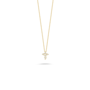 18k gold tiny treasures diamond baby necklace from Roberto Coin. 

...