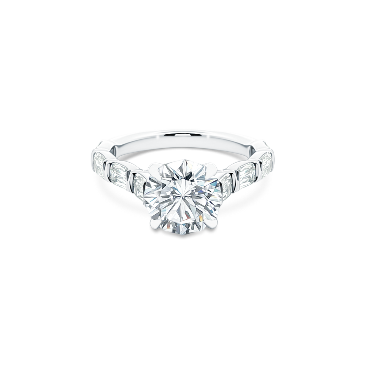 Christopher Designs Round Diamond Engagement Ring — photo 1 of 3