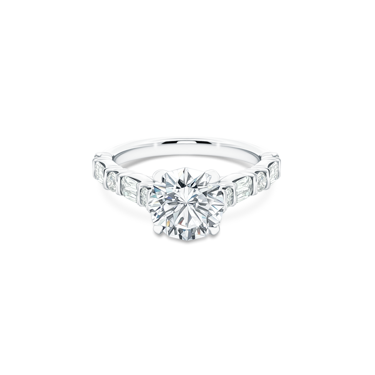 Christopher Designs Round Diamond Engagement Ring — photo 1 of 3