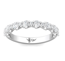 FlyerFit Round Cut Diamond Wedding Band
