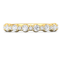 FlyerFit Round Cut Diamond Wedding Band