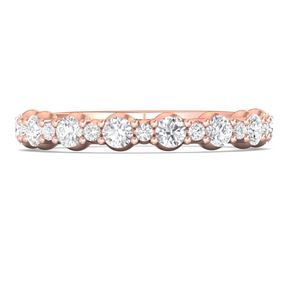 FlyerFit Round Cut Diamond Wedding Band