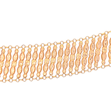 Estate piece: 21k yellow gold wide flexible bracelet 
Bracelet meas...
