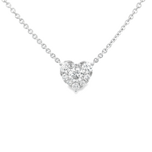 This dainty and beautiful 14k white gold necklace features various ...