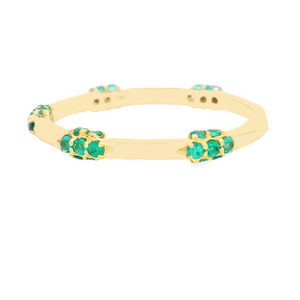.30ct 14k Yellow Gold Emerald Ring